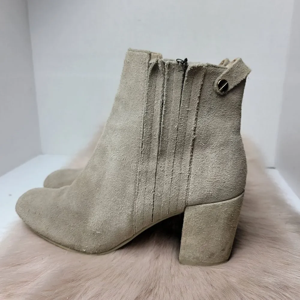 Zara Women's Grey Chelsea Ankle Bootie Shoes Size 6.5